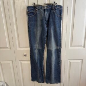 Levi’s red tab 517 bootcut faded blue jeans size 36 x 34
